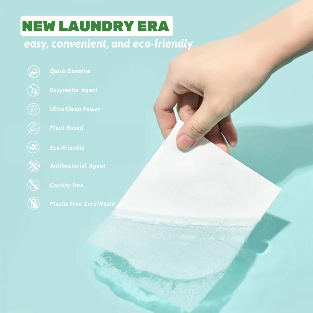 Laundry Detergent Sheets Factory Direct Eco-Friendly Premium Quality Detergent For Hospitals Laundry Staifor Clothing