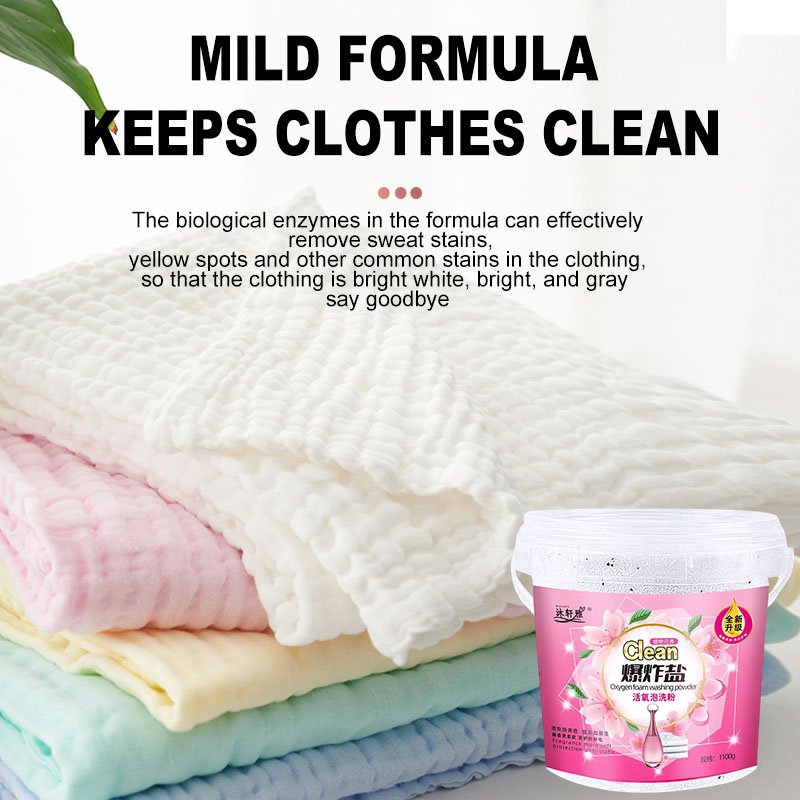 Eco friendly Multipurpose Cleaner Powered Active Oxygen foam Stain Remover Anti odor Laundry Washing Biodegradable