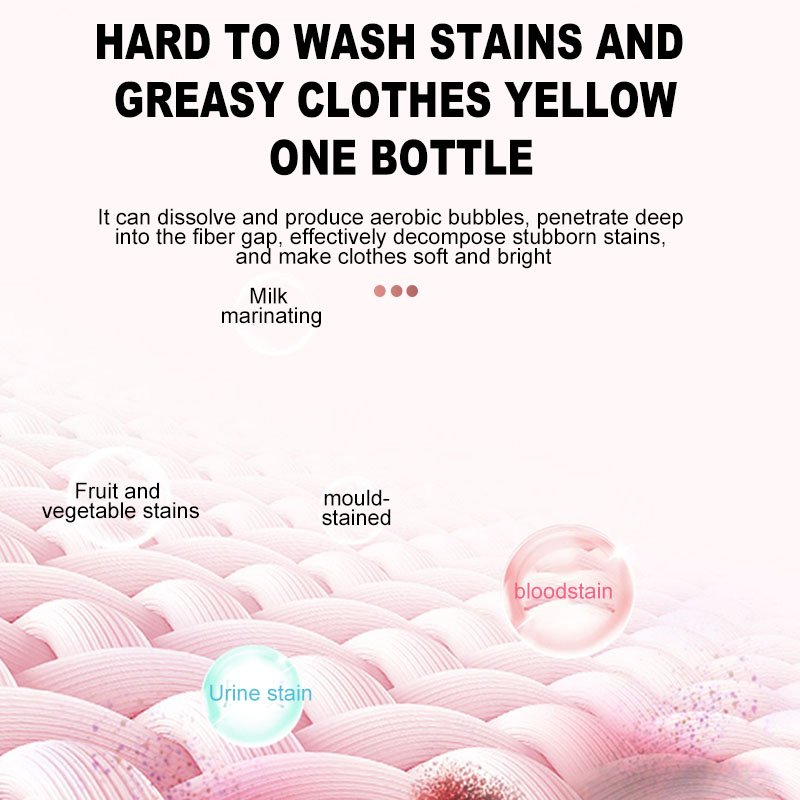 Eco friendly Multipurpose Cleaner Powered Active Oxygen foam Stain Remover Anti odor Laundry Washing Biodegradable