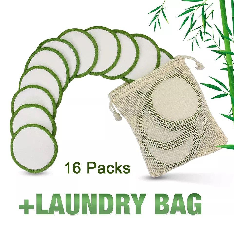 Wholesale Eco-friendly Disposable OEM Reusable Bamboo Makeup Remover Pads