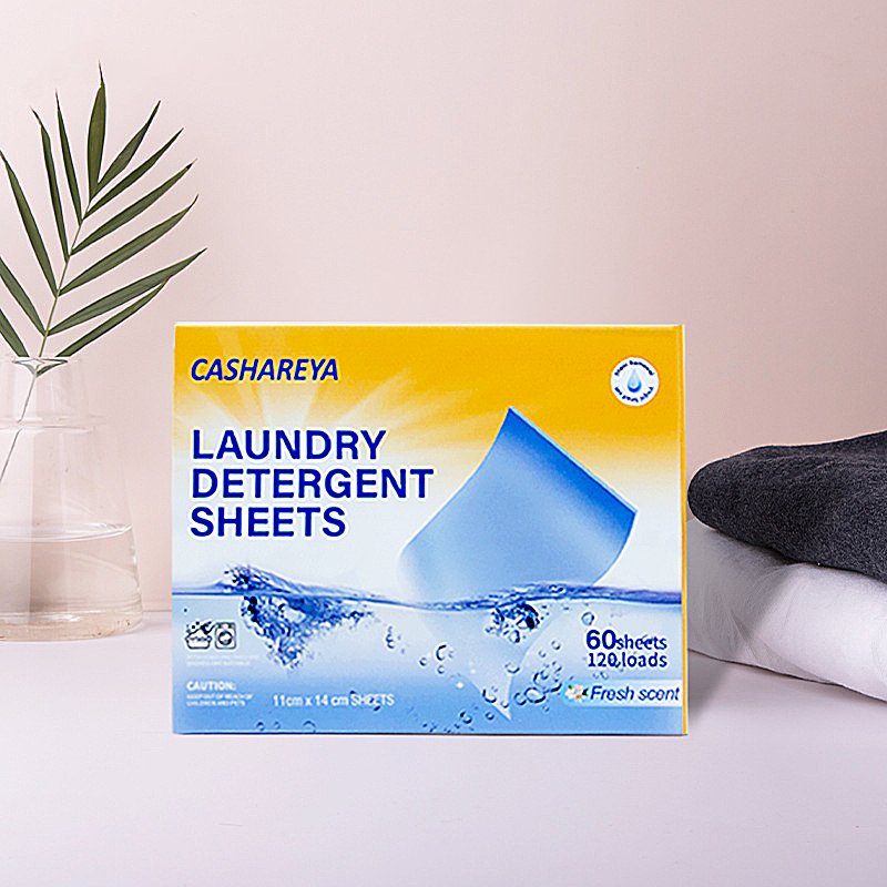 Private Label Ultra-Concentrated Deep Decontamination Laundry Detergent Sheets Custom Logo Disposable Solid Shape