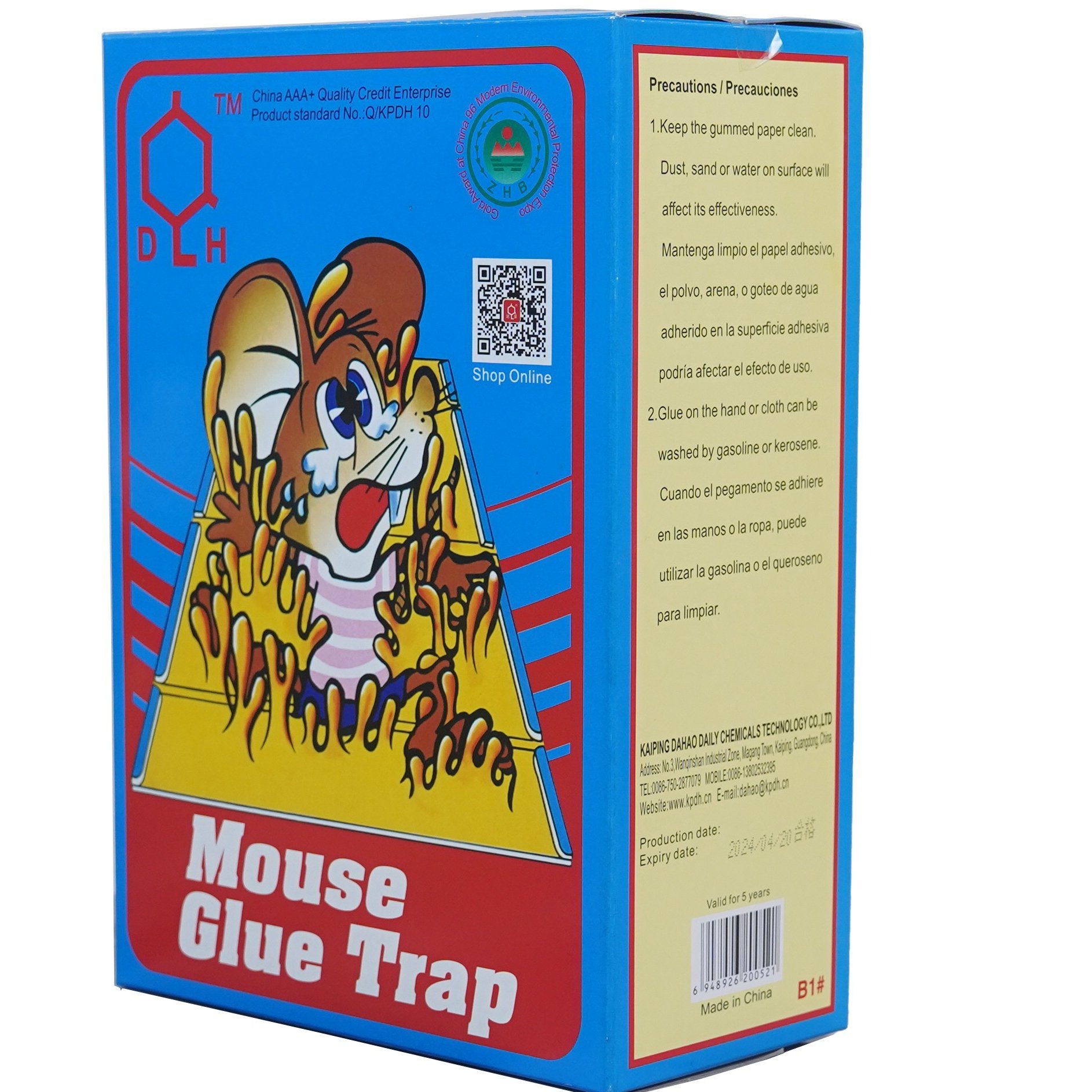 Household board rat glue tube trap