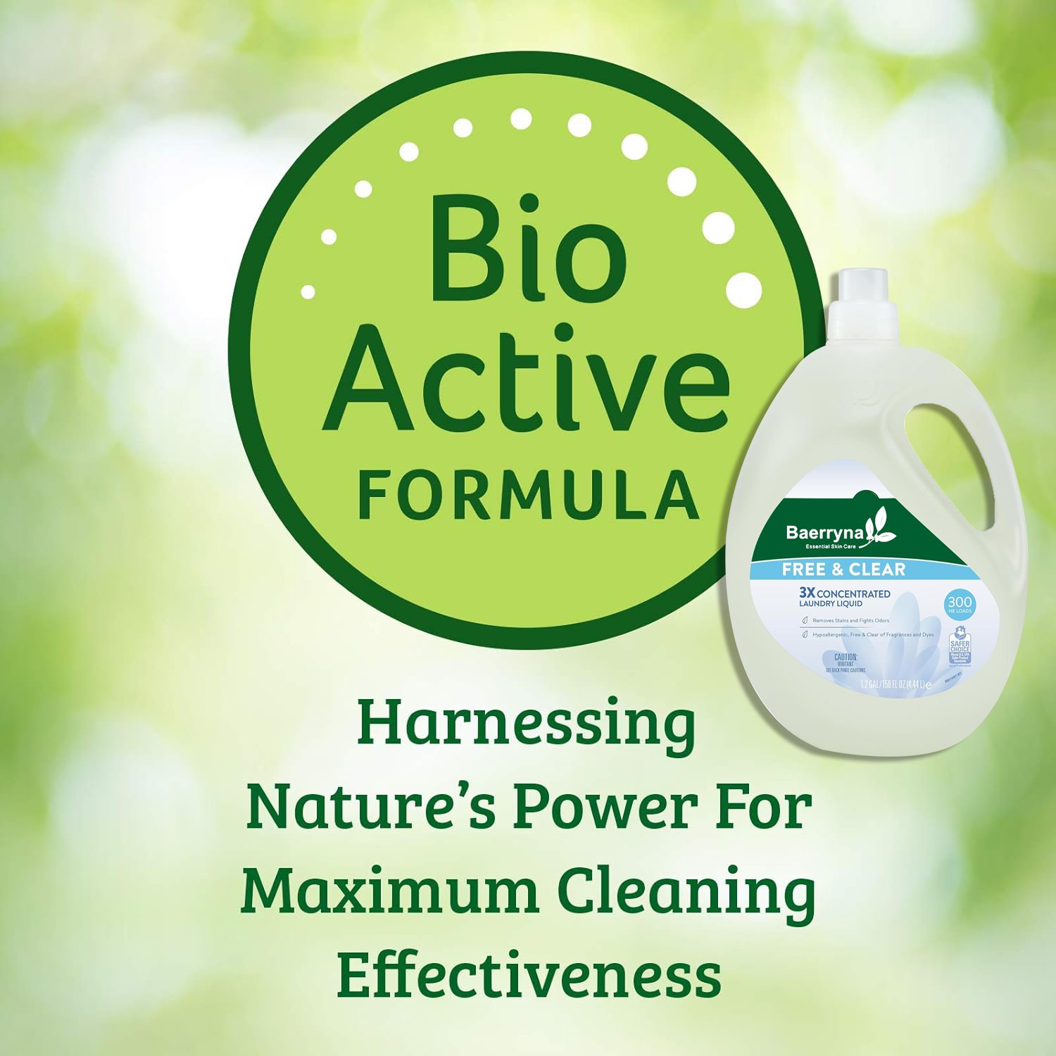 Bio Active Formula Eco Friendly Plant Based Detergent Washing Liquid Laundry Detergent Liquid
