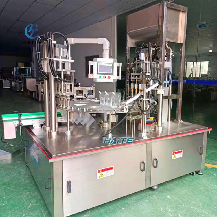 Automatic stand up pouch sachet bag suction nozzle liquid jelly juice packing filling machine