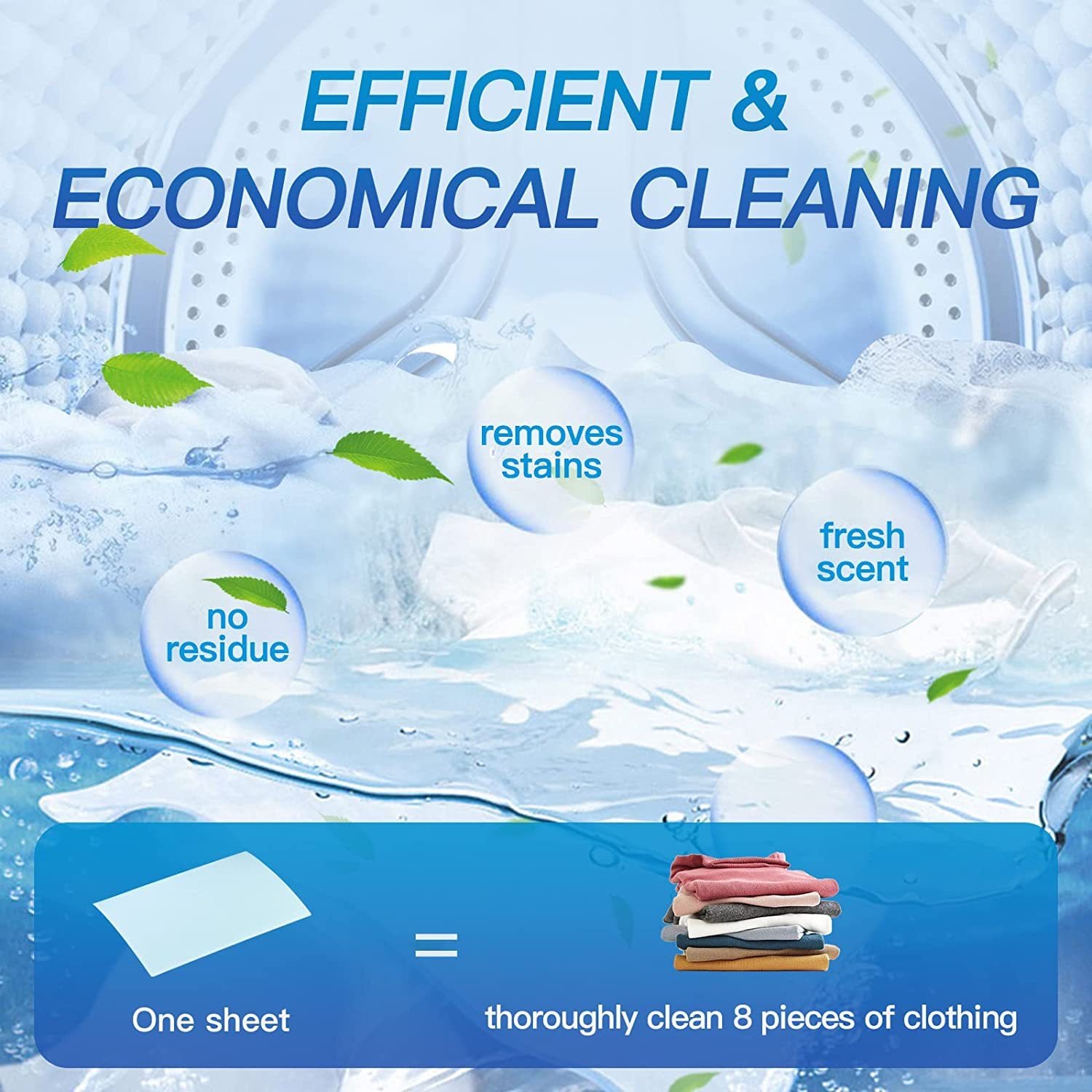 Factory Eco-friendly Biodegradable Hypoallergenic Pure Natural Plant Laundry Detergent Sheet Strips