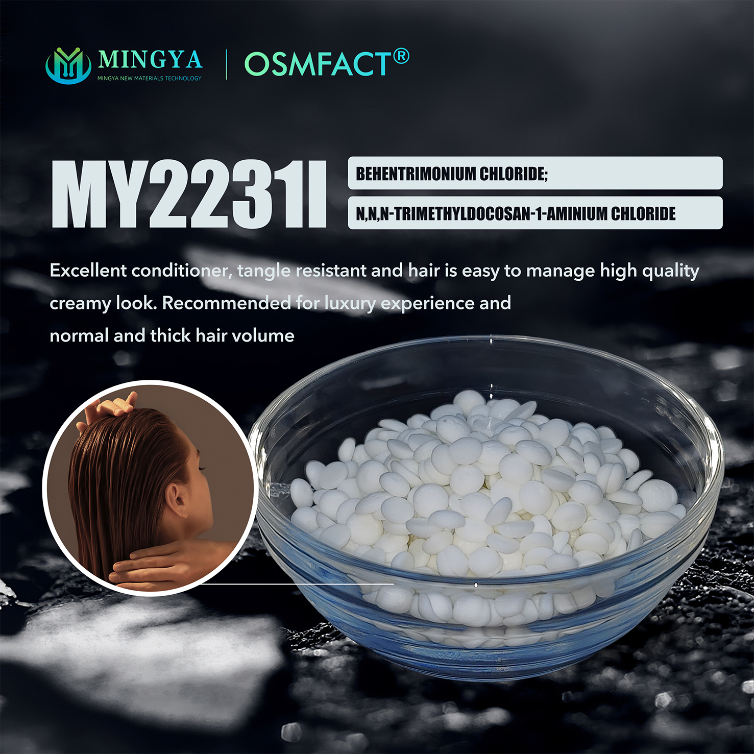 Daily chemicals BEHENTRIMONIUM CHLORIDE 80% CAS17301-53-0 condit-emulsifi-behentrimonium-chlorid for hair conditioner ingredient
