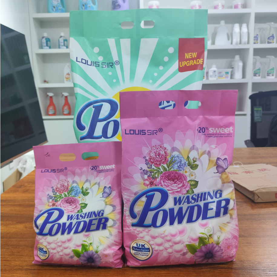 Factory Sale Eco-friendly Laundry Detergent Powder Floral Fragrance Washing Powder with Stain Remover Disposable Feature