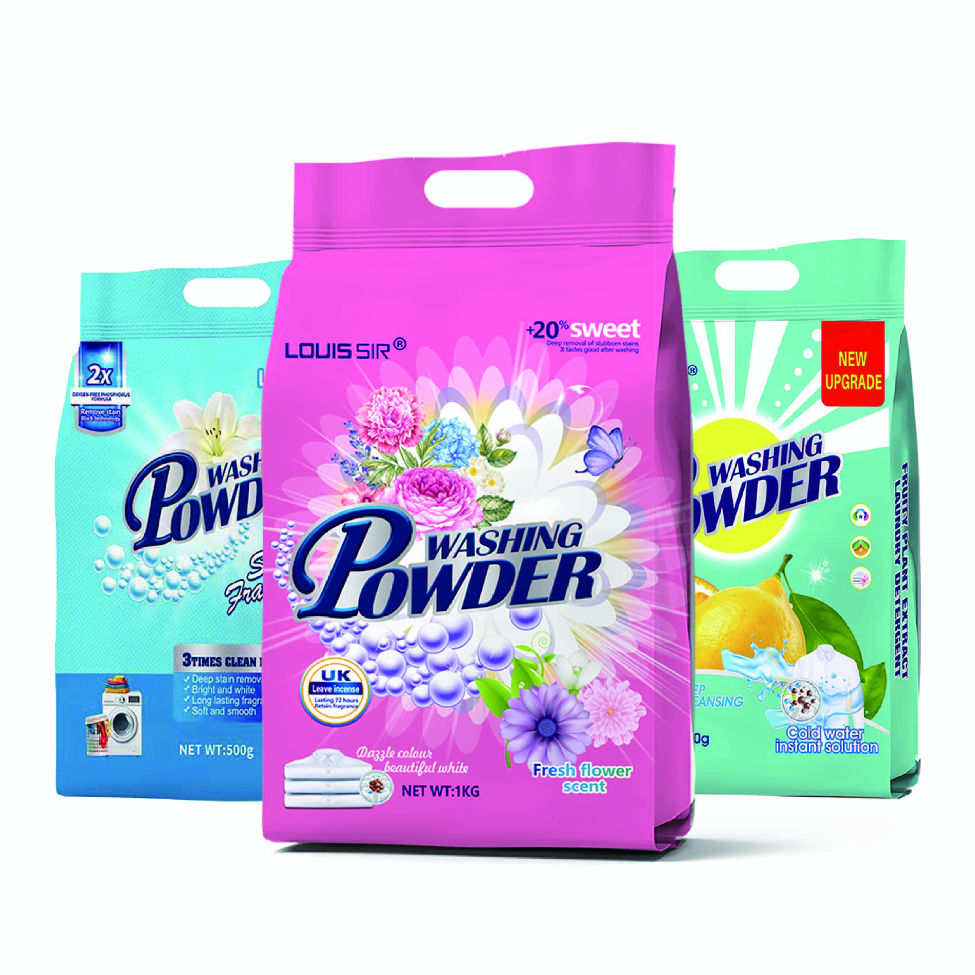 2kg 3kg 5kg washing machine commercial laundry detergent powder biodegradable washing powder made from manufacturer