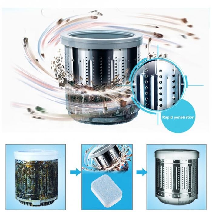 Factory Wholesale Effervescent Washing Machine Tank Cleaning Tablets Eco-Friendly Effervescent Washier Cleaner tablets