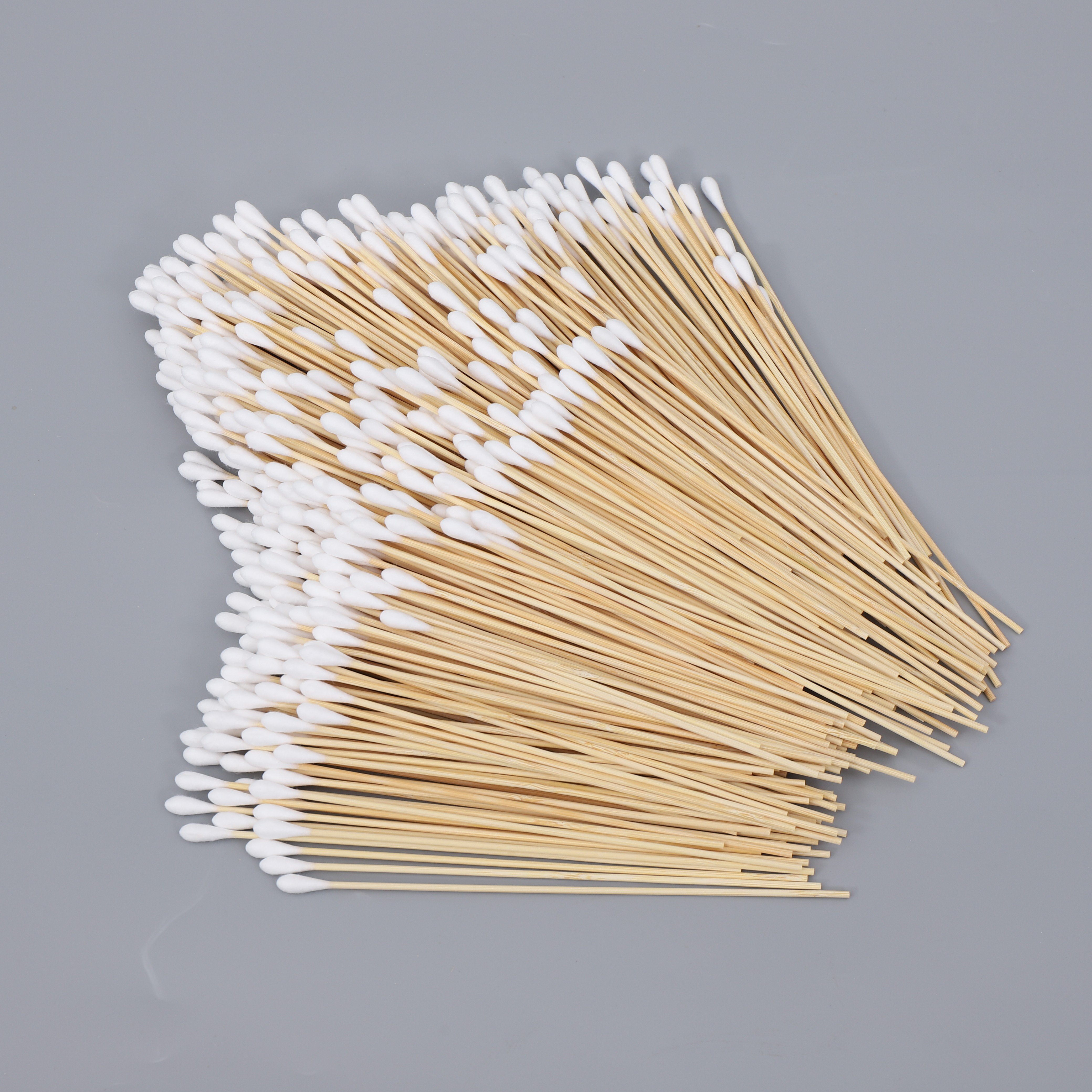 3-Inch Bamboo Wooden Stick Cotton Buds Medical Plastic Swabs Applicators Multi-Purpose Household Chemicals Stocked Ear Sticks