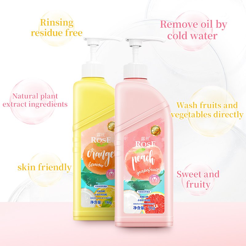 Daily chemical detergent raw material factory wholesale fruit&vegetable detergent liquid natural fragrance dish washing liquid