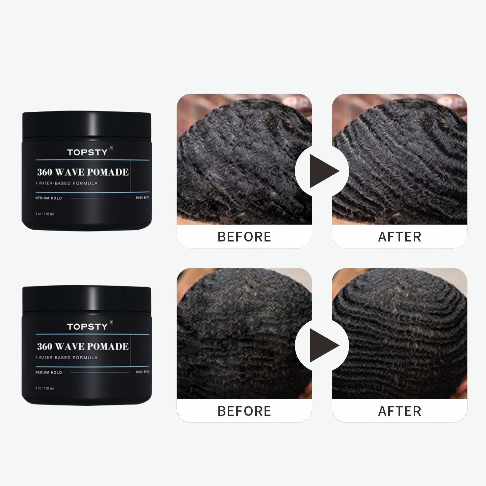 Sportin' Waves Gel Pomade, Hair Pomade For High Definition Waves + Smooth Texture