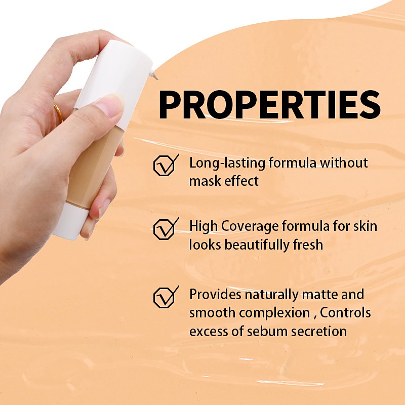 New Arrival 100 Colors Vegan Crulety Free Full Coverage Long Lasting Waterproof Liquid Foundation Makeup
