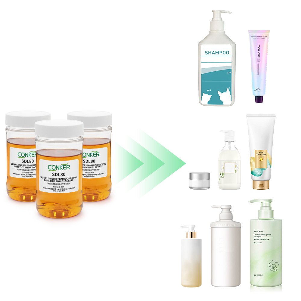 sunflower seed oil daily chemicals raw materials Sunflowerseedamidopropyl dimethylamine lactate for transparent shampoo