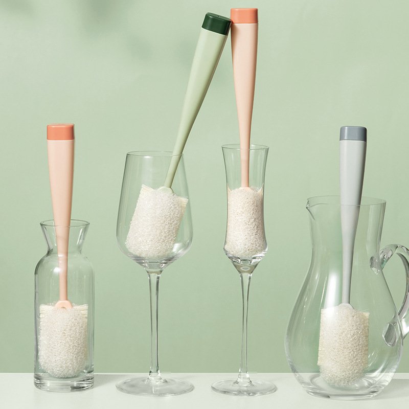 Cup Baby Bottle Clean Scrub Cup Brush Kitchen Sponge Brush Household Daily Long Handle Small Cup Brush