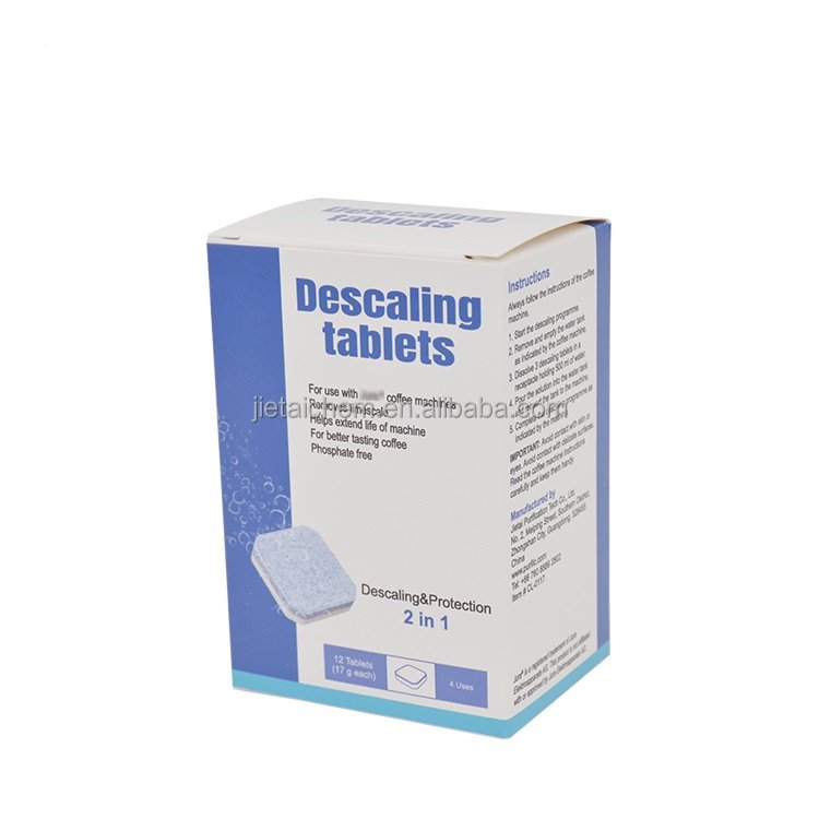 Eco friendly remove limescale deposits cleaner coffee machine descaling tablets