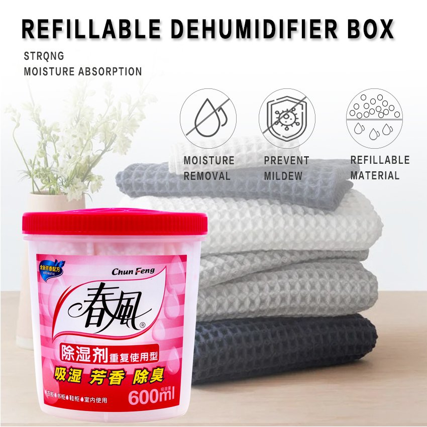 Wholesale OEM 600ml Moisture Proof box rose fragrance Anti Mildew wardrobe desiccant dehumidifier moisture absorber