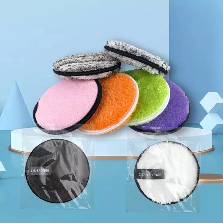 New reusable microfiber spa facial pads custom cleansing pads organic eco-friendly washable microfiber makeup remover pads