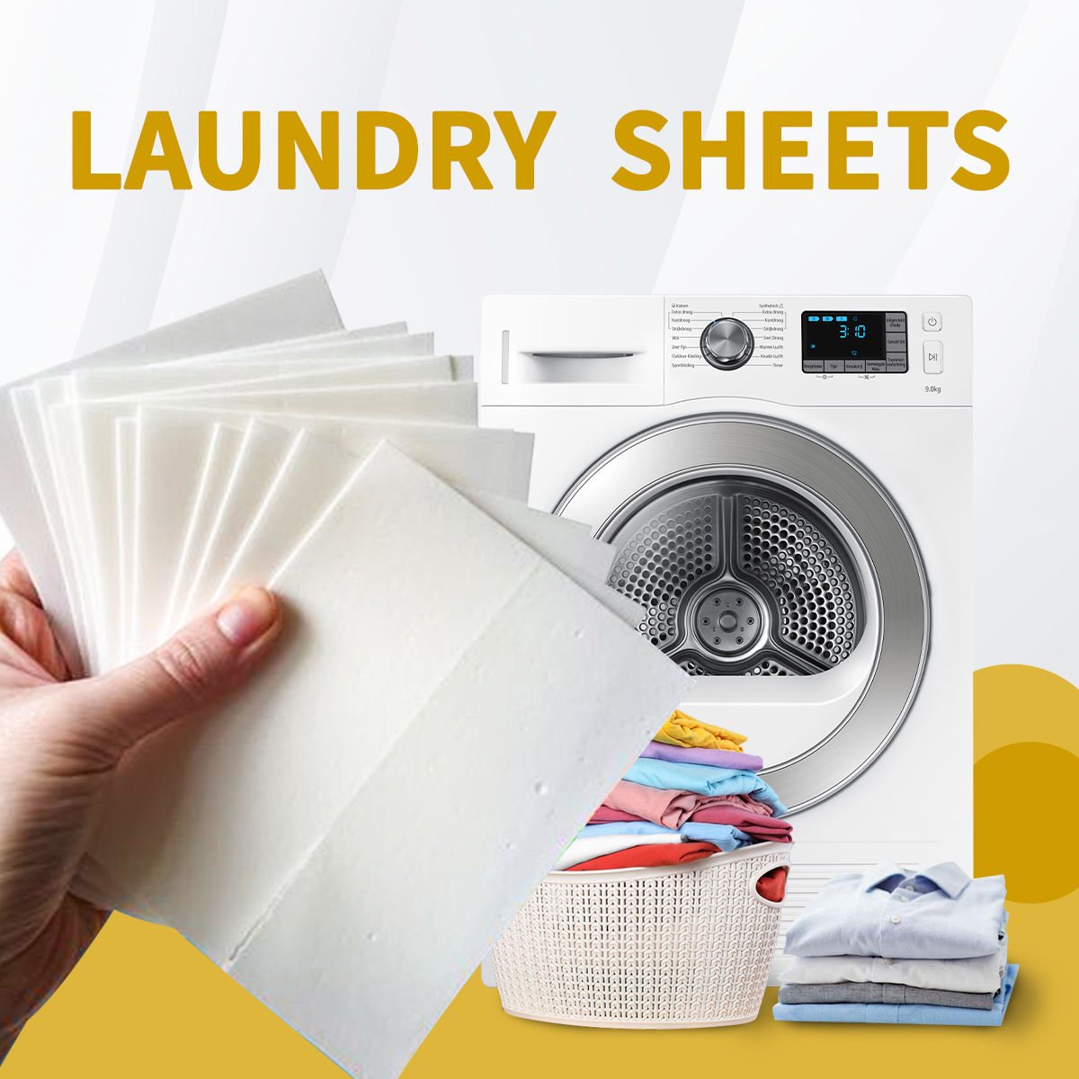 Biodegradable Eco Friendly Laundry Sheet Pure Natural Plant Laundry Detergent Sheets Strips