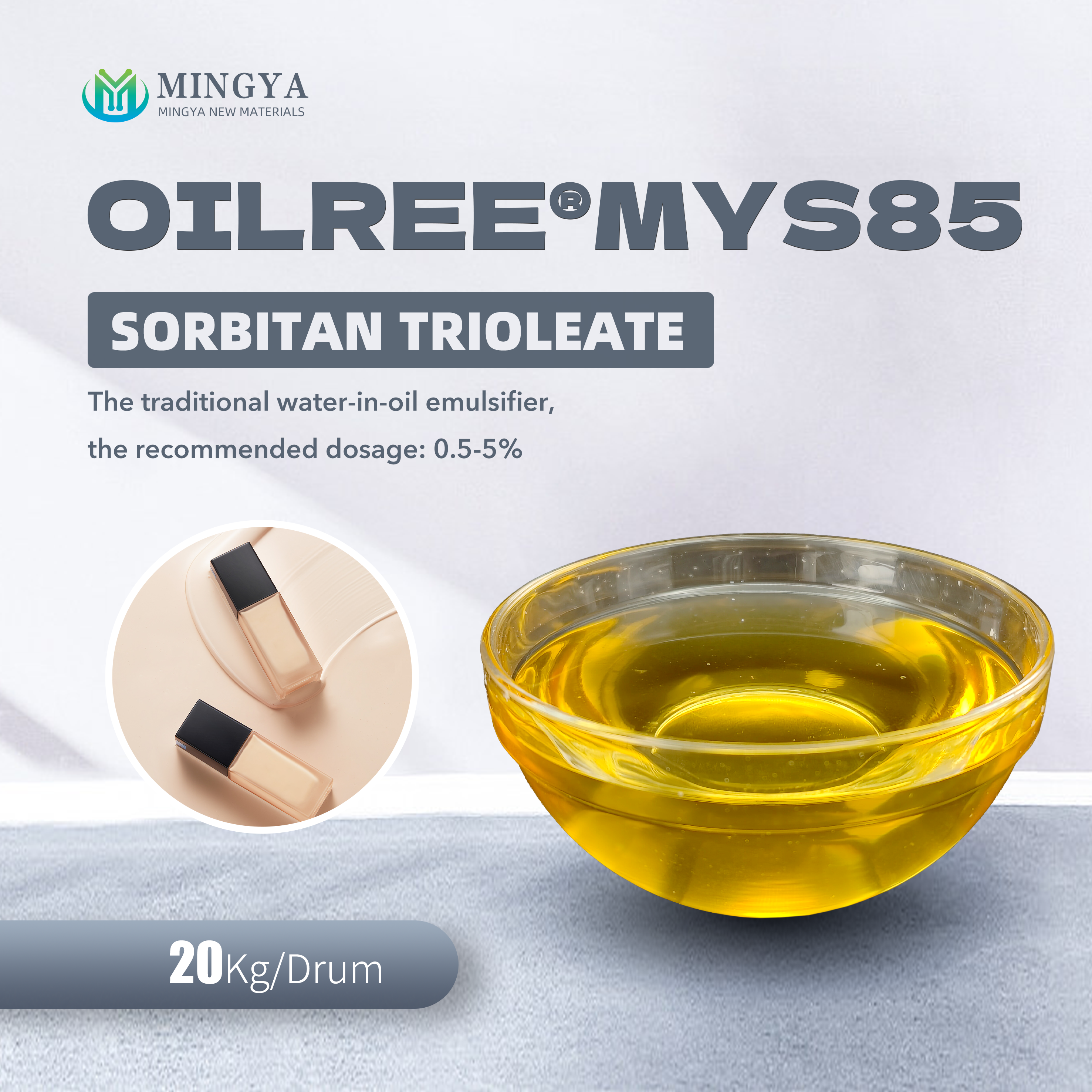 CAS: 26266-58-0 Daily chemicals High Quality Nonionic Cosmetic Raw Materials Span 85 sorbitan trioleate Industrial Grade.