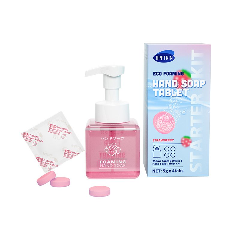 Eco-Friendly Cleaner Tablet Strawberry High Foam Hand Sanitizer with Sustainable Ingredients Perfect Daily Hand Hygiene Routine