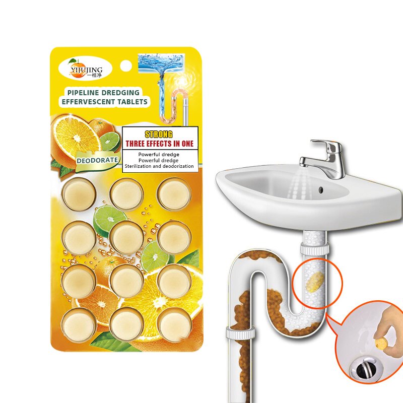 Kitchen pipe dredging solid effervescent cleaner chemical sink pipes cleaning tablets