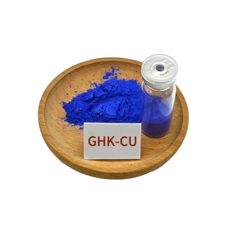daily chemicals blue copper peptide Factory Supply Skin Care Powder Copper Peptide Powder GHK Cu Powder