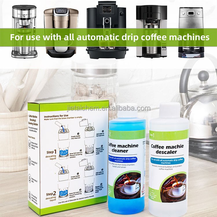 Coffee Maker Cleaner and Descaler Kit - Professional at Home Coffee Machine Cleaning and Descaling