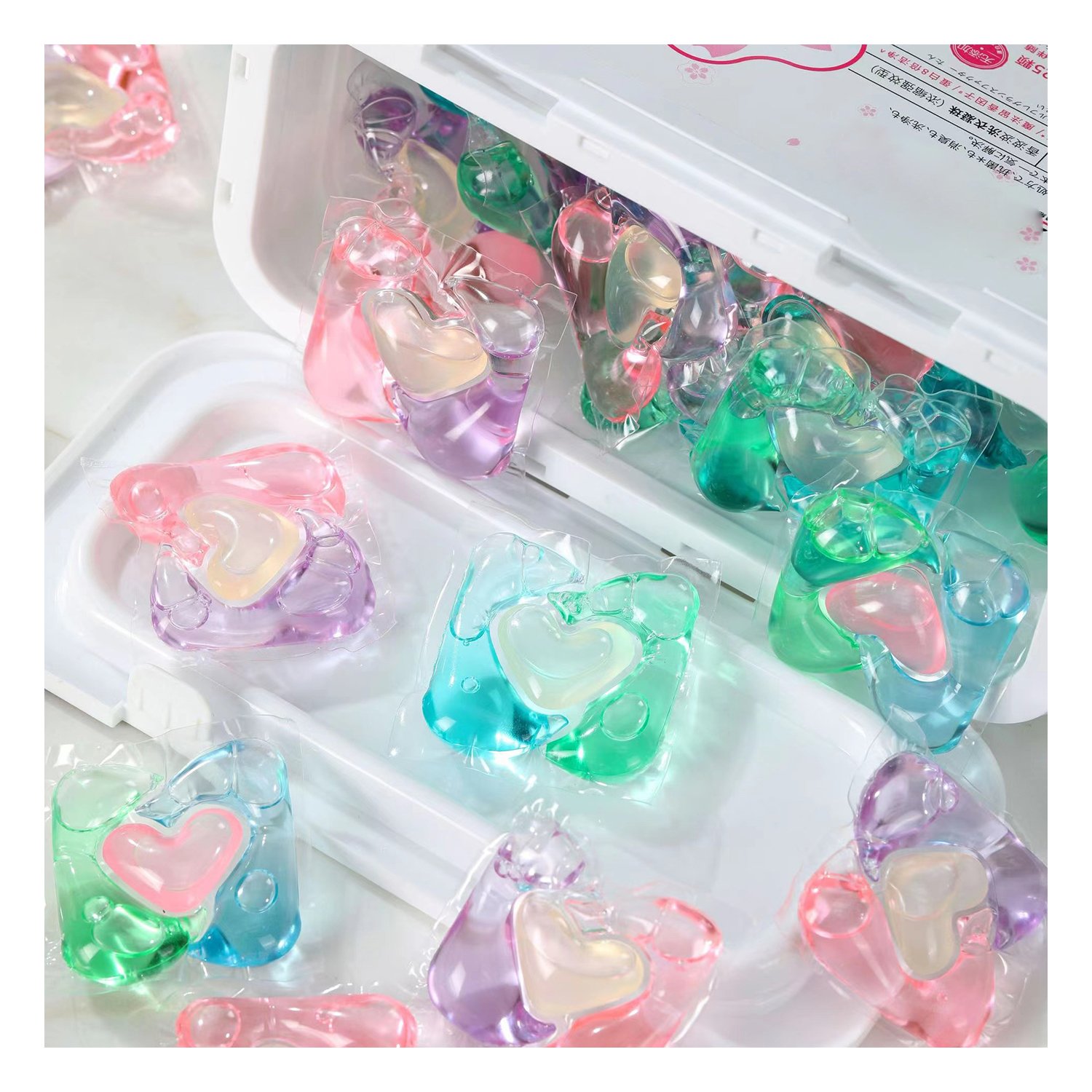 Hypoallergenic Laundry Capsules Color Protection High Efficiency Satin Removal Laundry Detergent Pods for Sensitive Skin