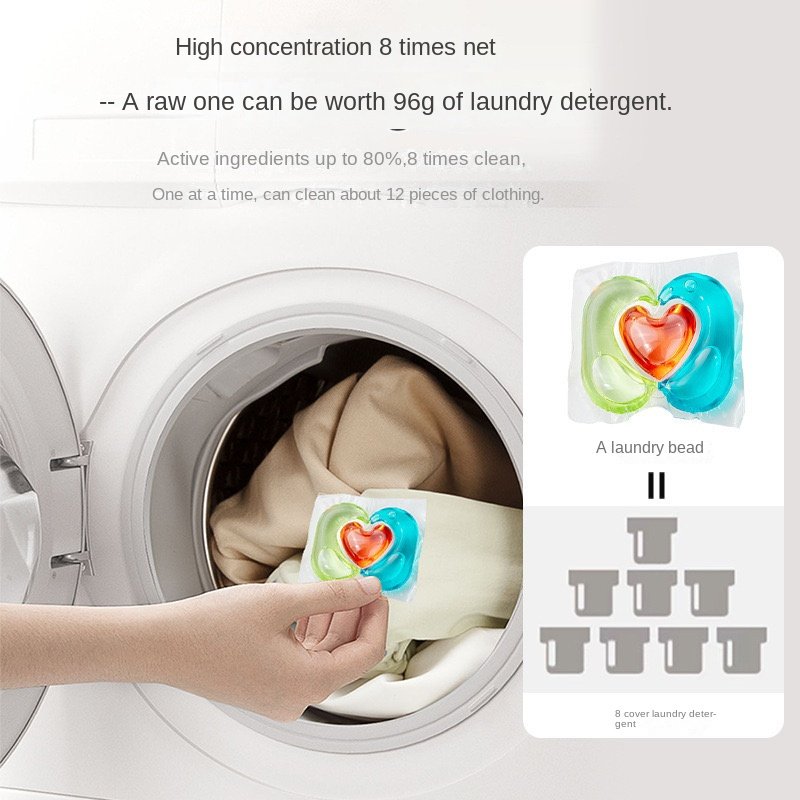 Hypoallergenic Laundry Capsules Color Protection High Efficiency Satin Removal Laundry Detergent Pods for Sensitive Skin