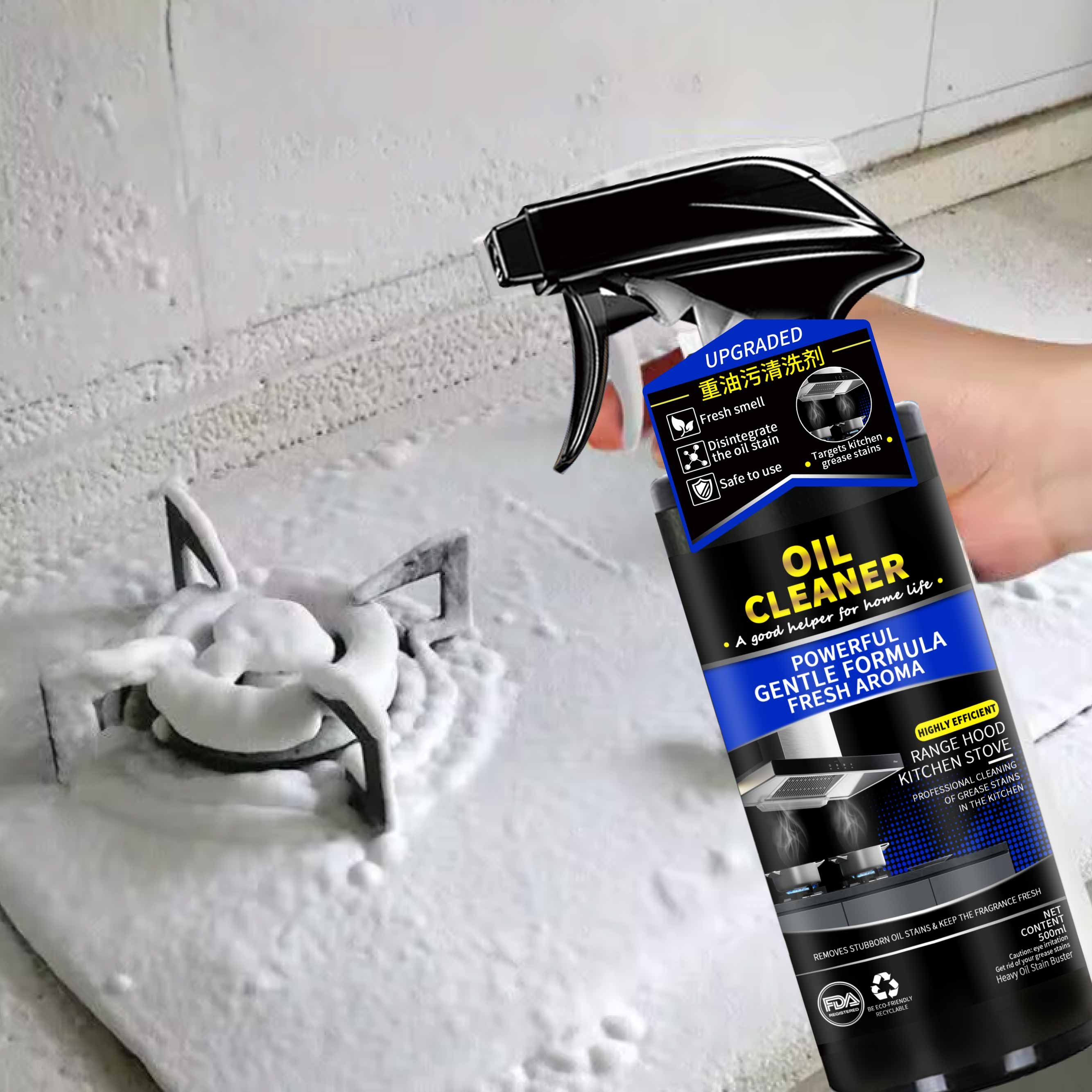 Daily Use Professional Home Cooktop Protective Kitchen Cleaner Degreaser Best Sale