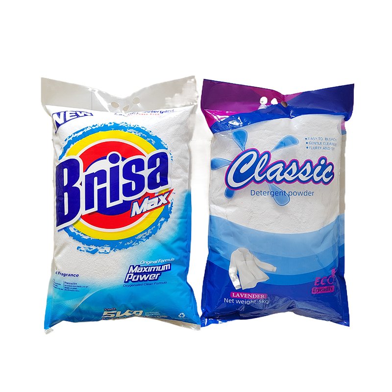 The Aojie washing powder private label customize formula 30g 400g small plastic bags one container MOQ
