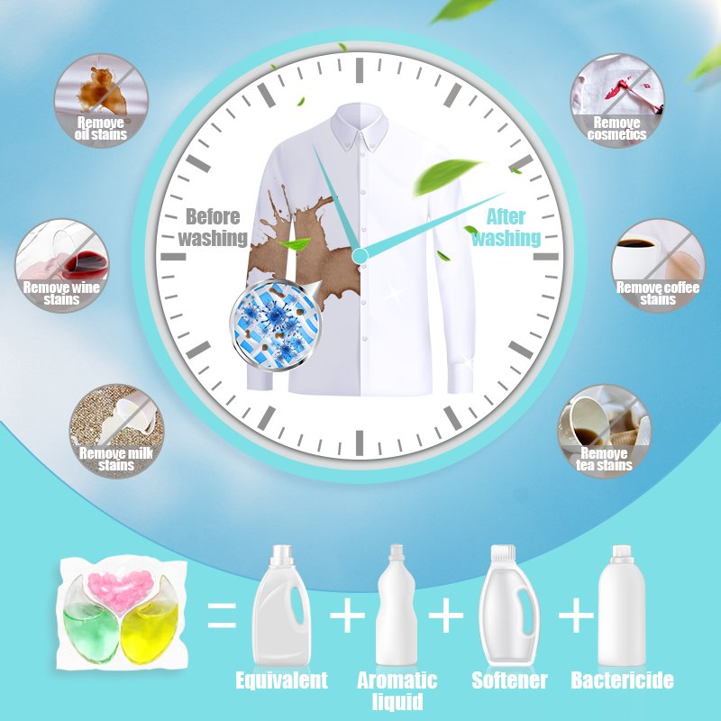 eco 3 in 1 liquid laundry capsules scented booster beads detergent capsule pods