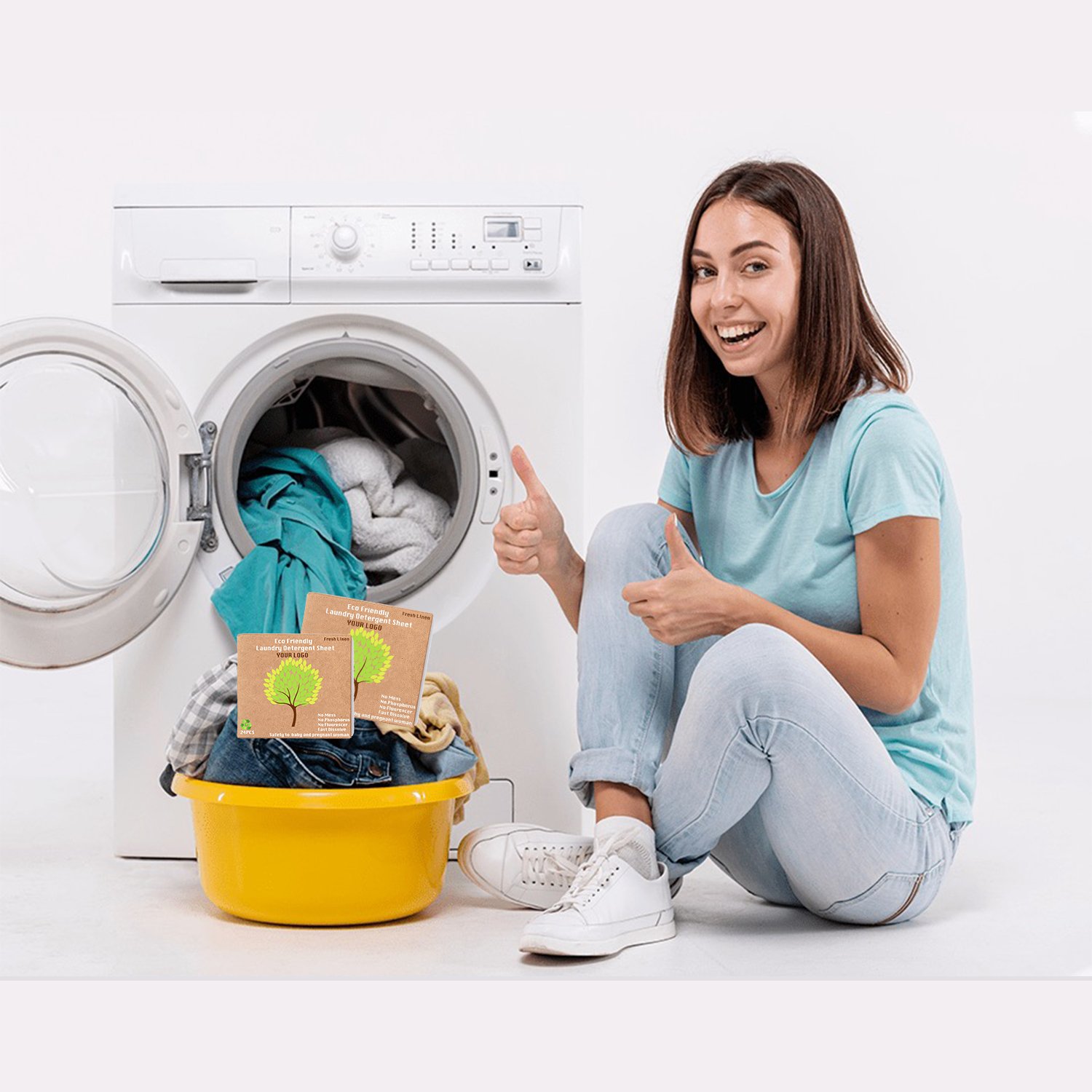 Eco-friendly Biodegradable Laundry Detergent Sheet/Strips for washing clothes