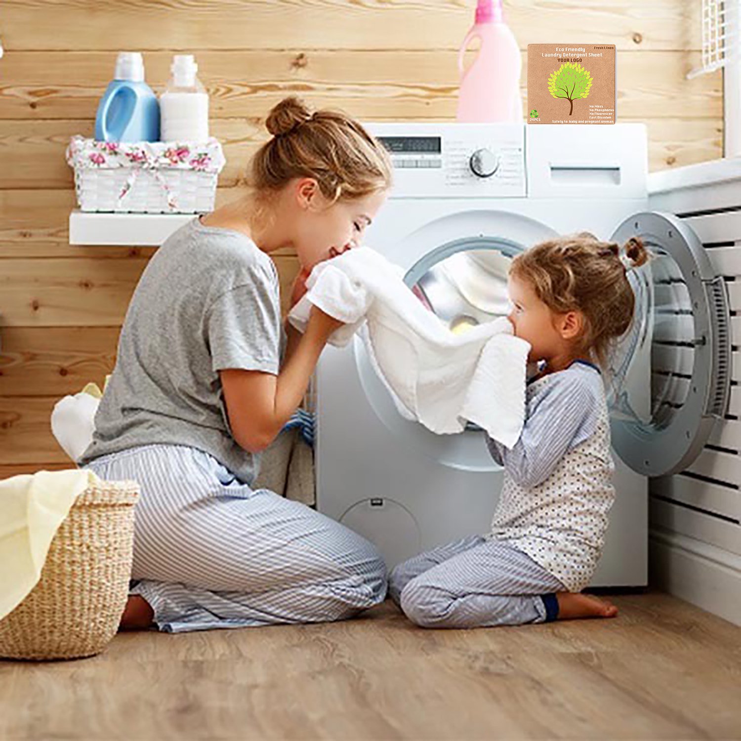 Eco-friendly Biodegradable Laundry Detergent Sheet/Strips for washing clothes
