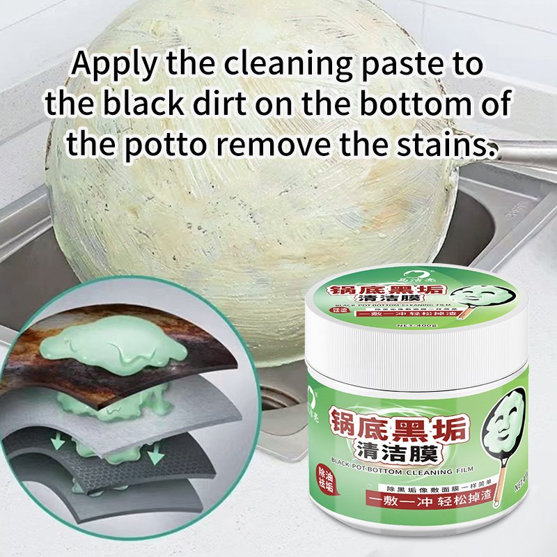 Kitchen Cleaning Paste 500G Powerful Cleaning Pan Bottom Black Scale Decontamination Stainless Steel Pot Oven Cookware Cleaner