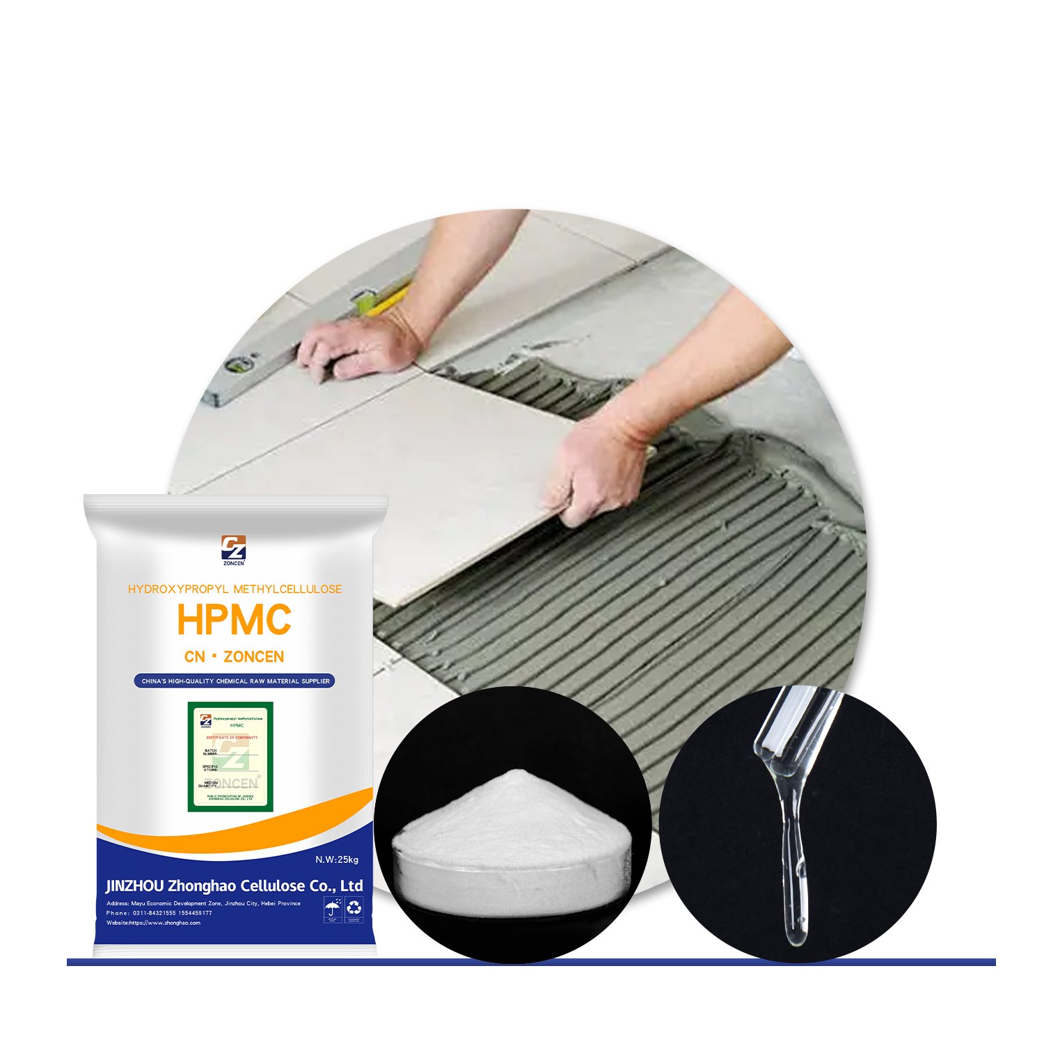 High Water Retention HPMC Hydroxypropyl Methyl Cellulose For Tile Grouts Use Chemical Auxiliary Agent Product Cellulose