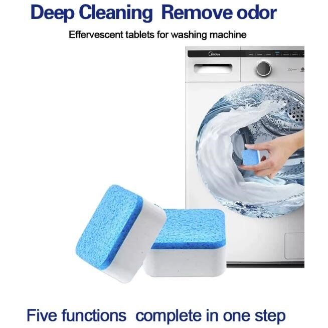 Machine Cleaner Effervescent Tablets Machine Cleaner Deep Cleaning Formula Tablets for Front Top Loader Washer Machines