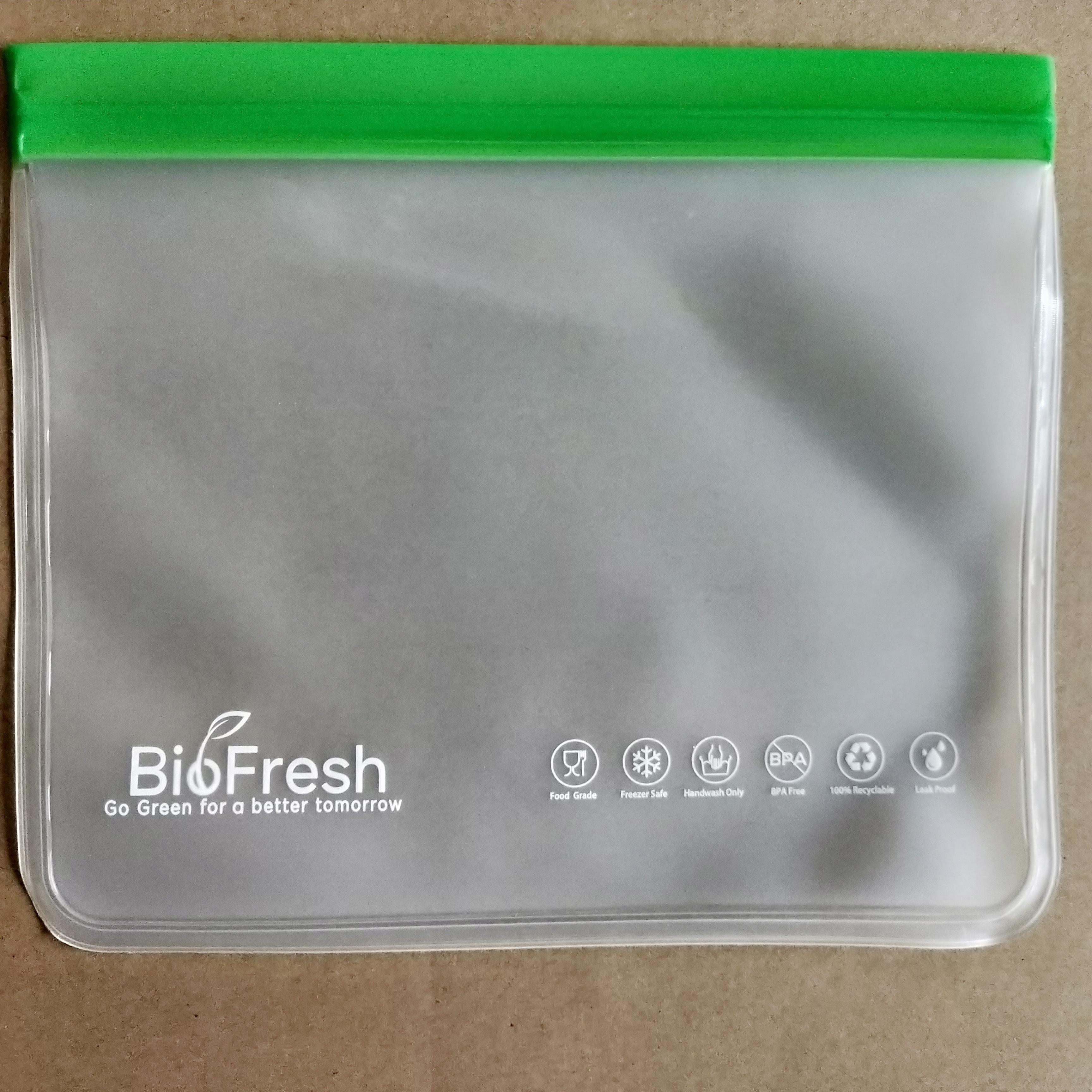 Food Grade PEVA Food Bag Reusable Leakproof Freezer Snack Sandwich Food Storage Bags