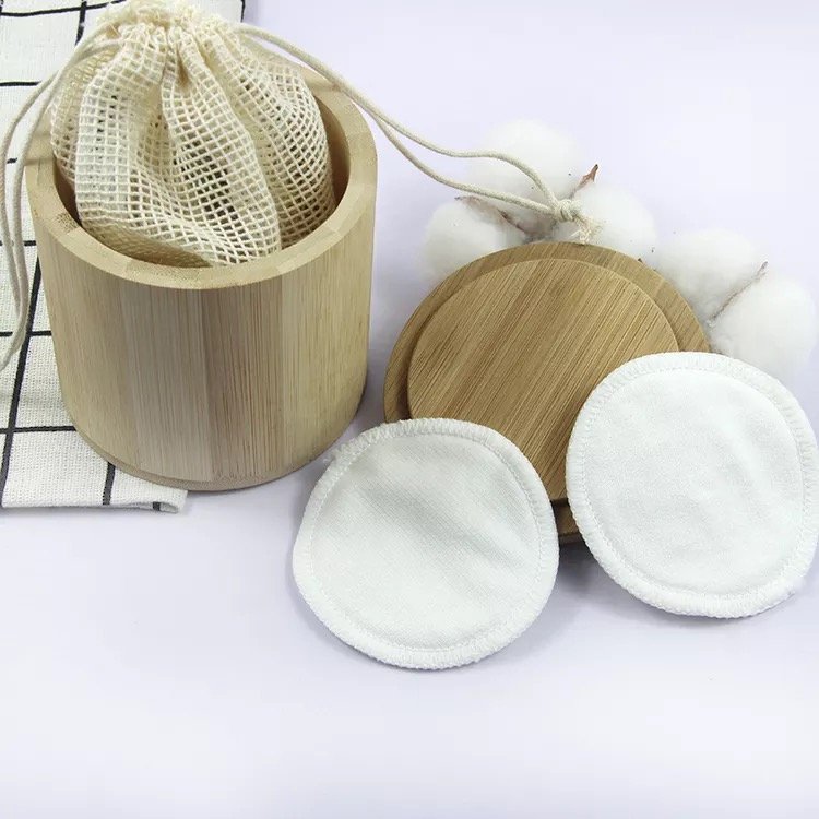 100% Disposable Wholesale Cleaning Makeup Remover Pads Bamboo Reusable Cotton Pads