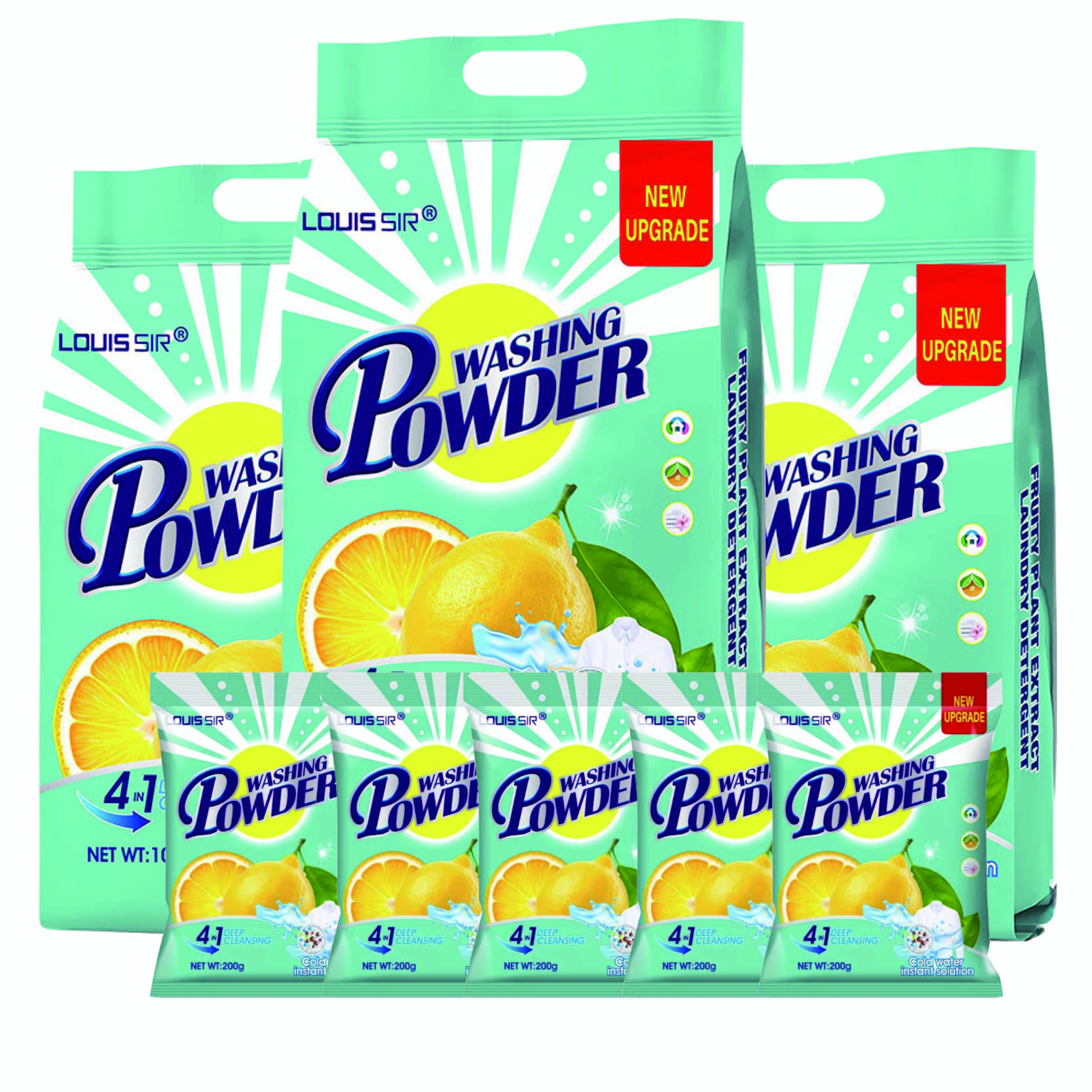 500g Customize Logo free sample high foam detergent strong long-lasting perfume washing factory supplier laundry powder