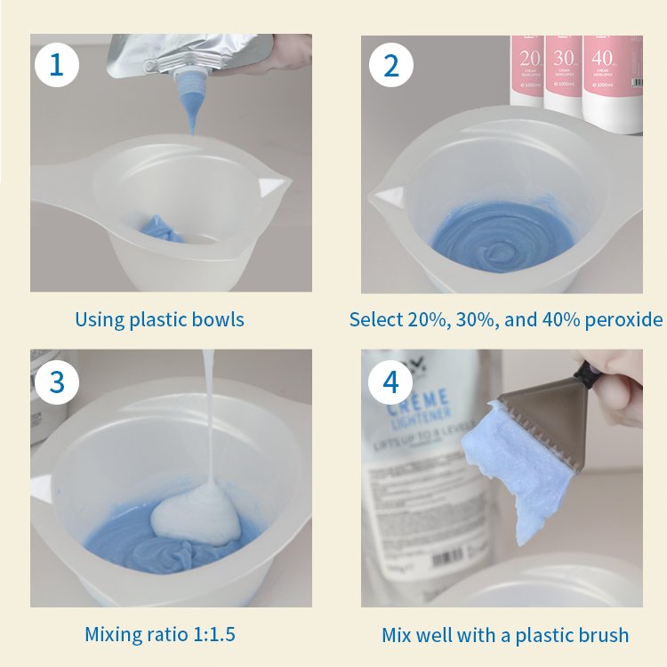 Private Label Salon Professional Hair Color Removers Bleaching Peroxide Lotion 9 Level Hair Lightening Bleach Cream