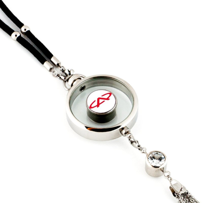 Car pendant perfume metal empty bottle Car logo odor removal aromatherapy hanging ornament ornament