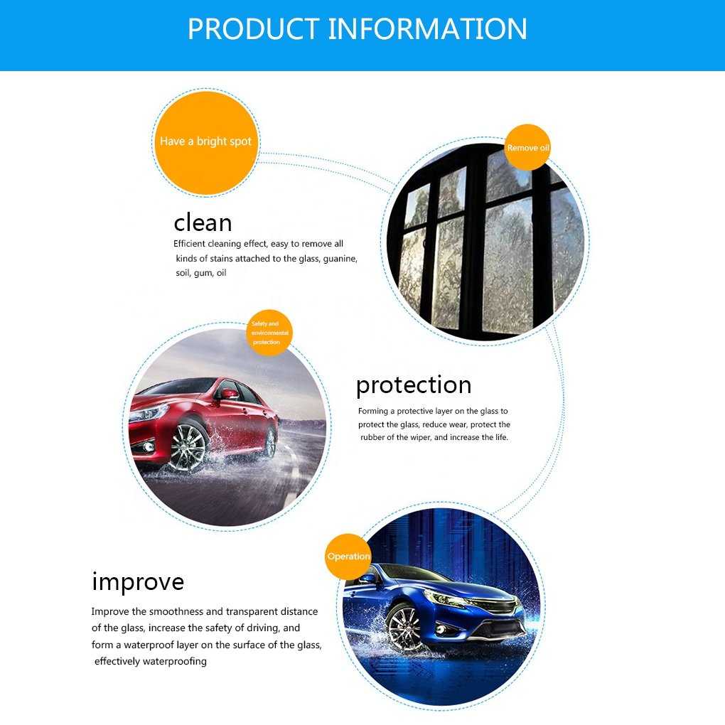 Natural Organic Cleaning Tablets Glass Cleaning Effervescent Water Windshield Cleaning Tablet