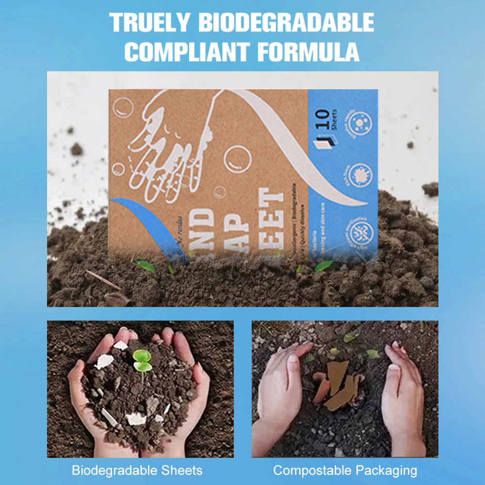 Gentle & Moisturizing Foaming Hand Cleaner Biodegradable Hand Wash Daily Clean Solid Hand Soap Paper