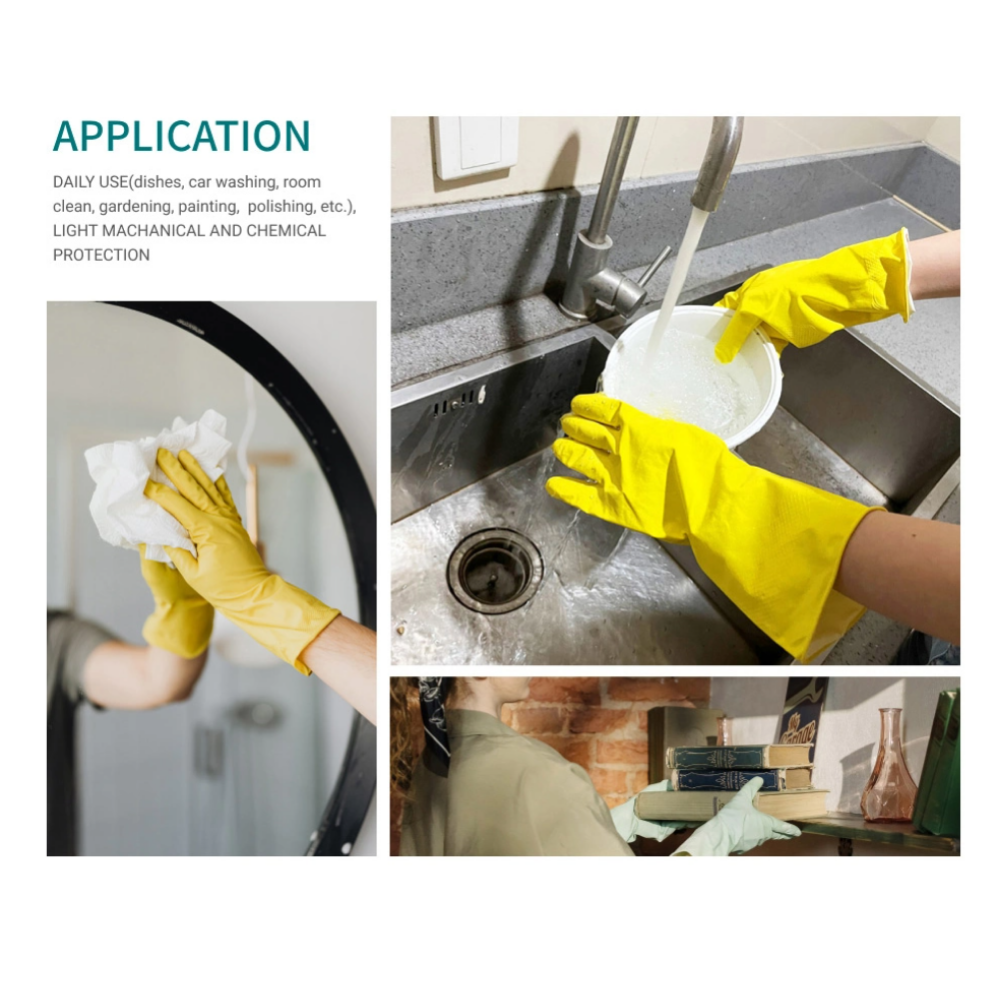 Cosco Household Gloves Cleaning Dishwashing Latex High Quality 1pair Glovesbulk Yellow Guangdong Winter Gloves Latex,latex