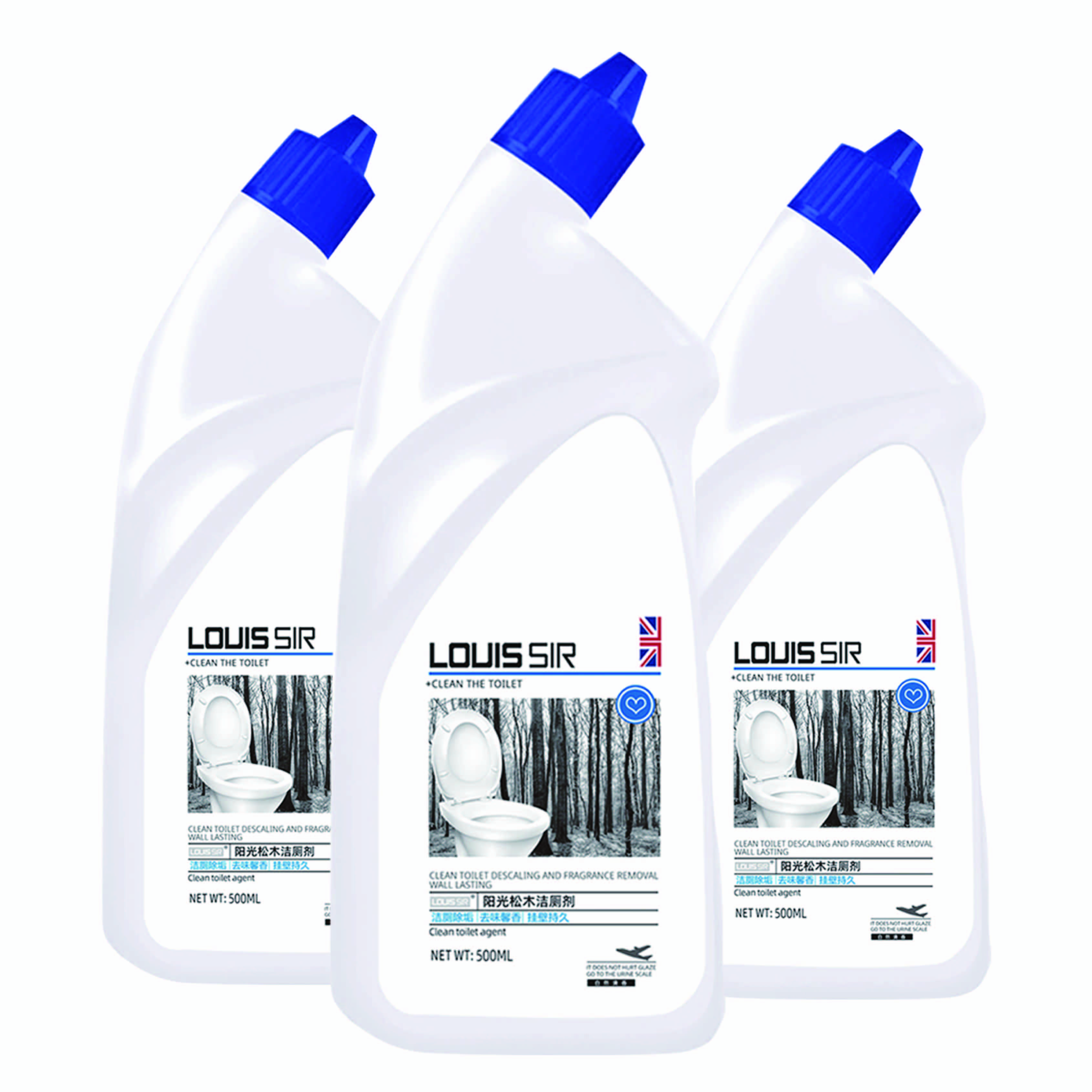 Toilet Cleaner Factory Wholesale 500ml Household Bent Mouth Bathroom Cleaner Toilet Bowl Cleaner