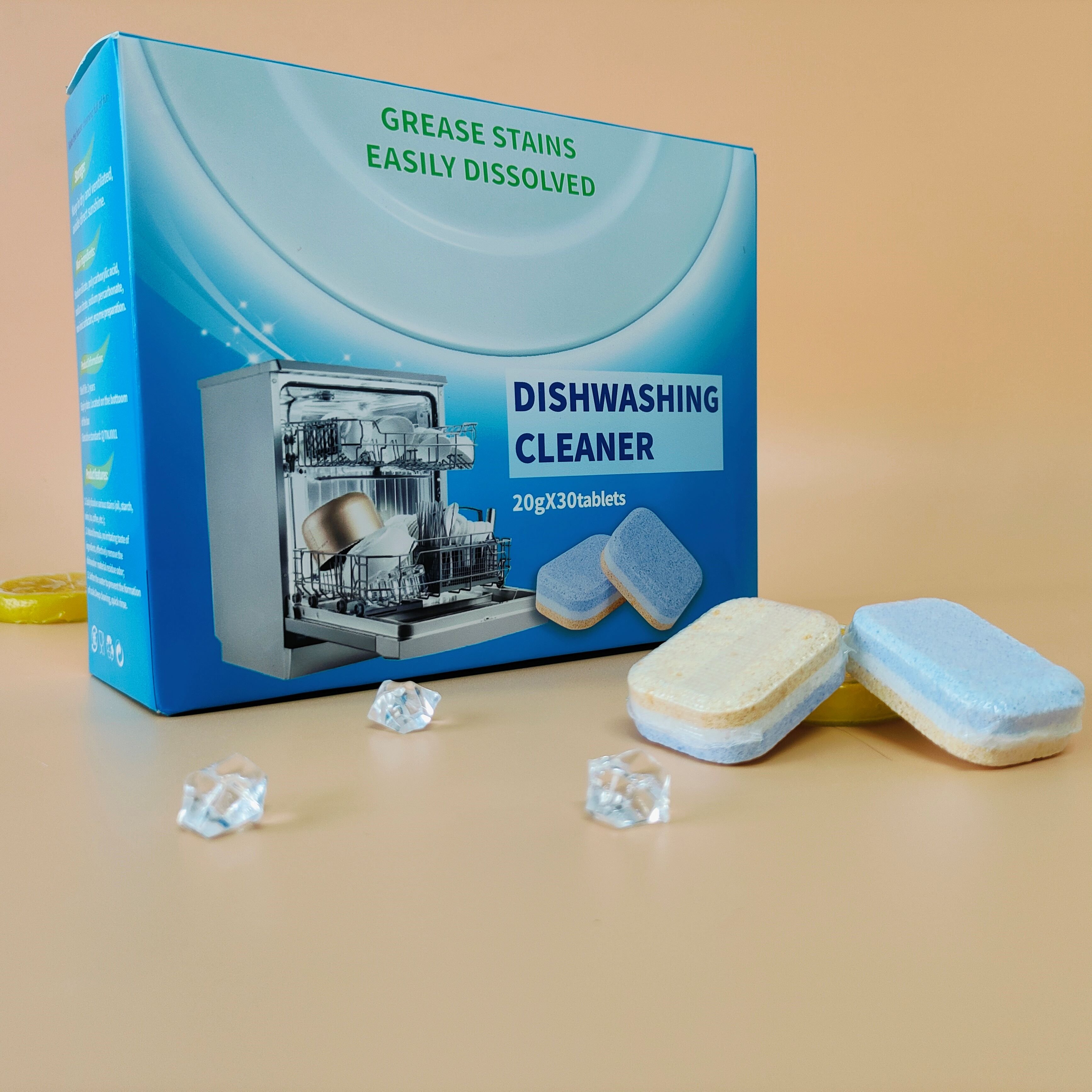 Plastic Free Dishwashing Tablets Eco-Friendly Dishwasher Detergent Organic Cleaning Products Plant-Based No Harsh Chemicals