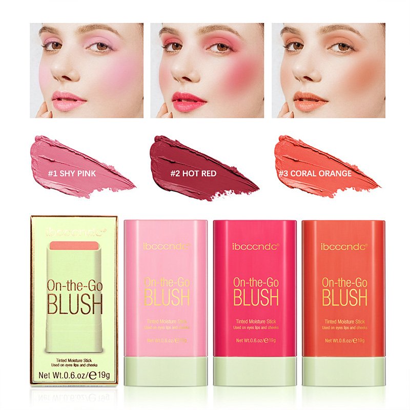 2-In-1 Waterproof Sweat-Proof Portable Long Lasting Rose Soft Cream Blush Private Label Custom Logo Matte Mineral Blush