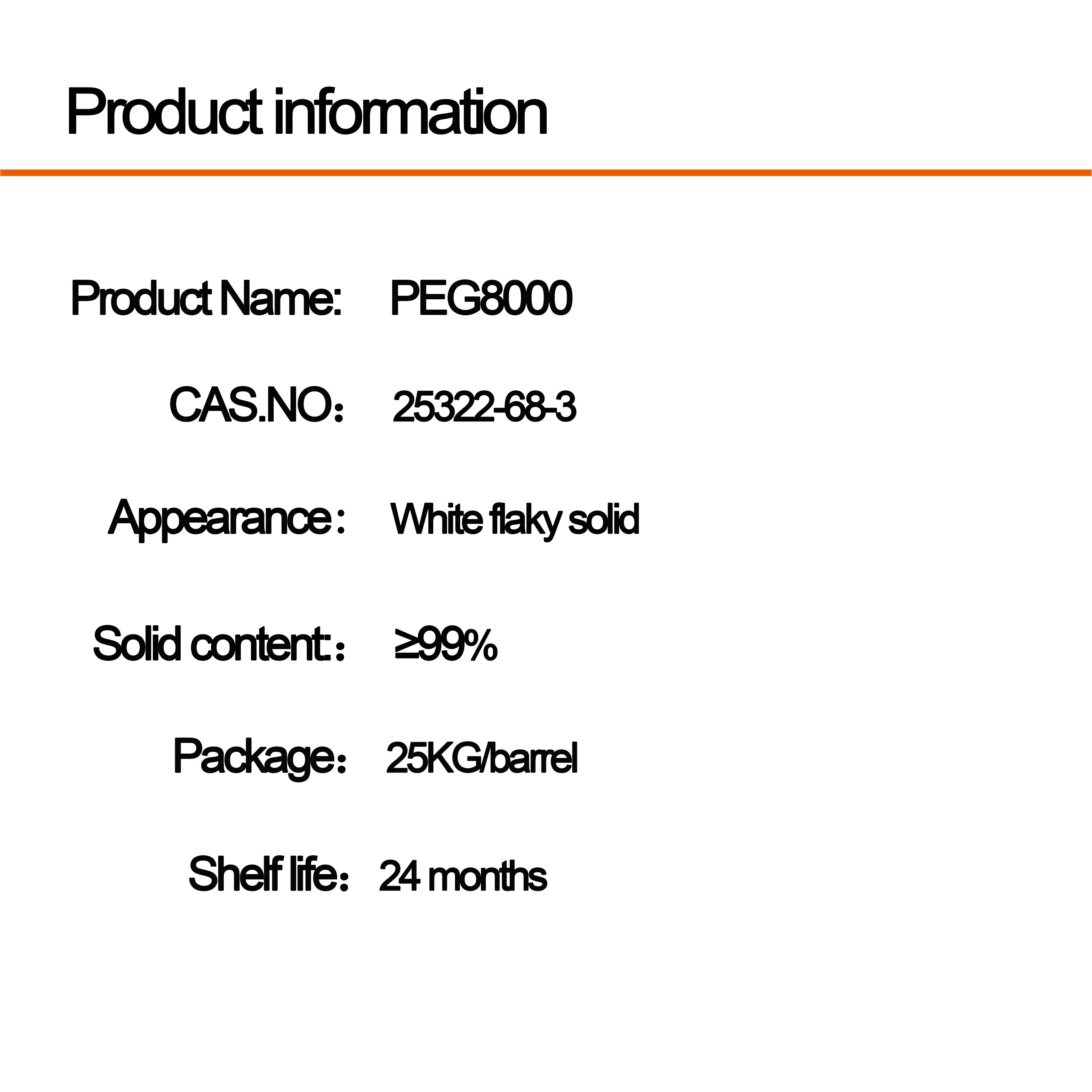 PEG8000 or PEG-200 CAS 25322-68-3 Daily chemicals Factory price Detergent Raw Materials Washing products